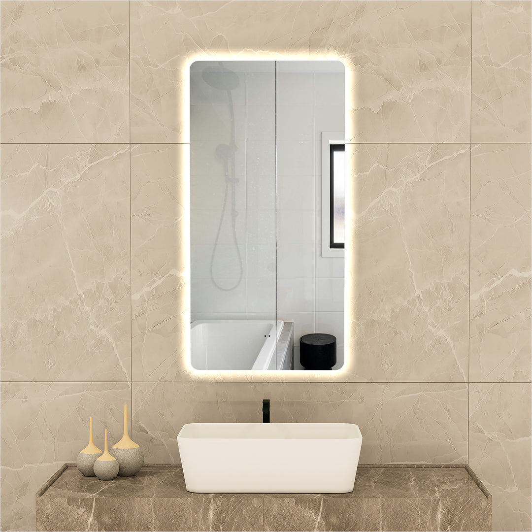 Sora Rectangle Touchless 450 x 900 LED Mirror - Three Light Temperatur