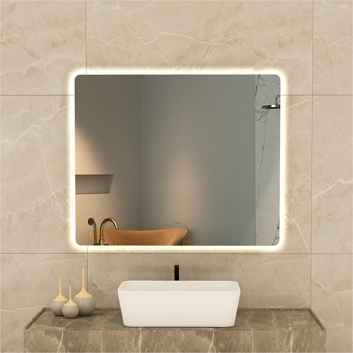 Sora Rectangle Touchless 900 x 750 LED Mirror - Three Light Temperatures