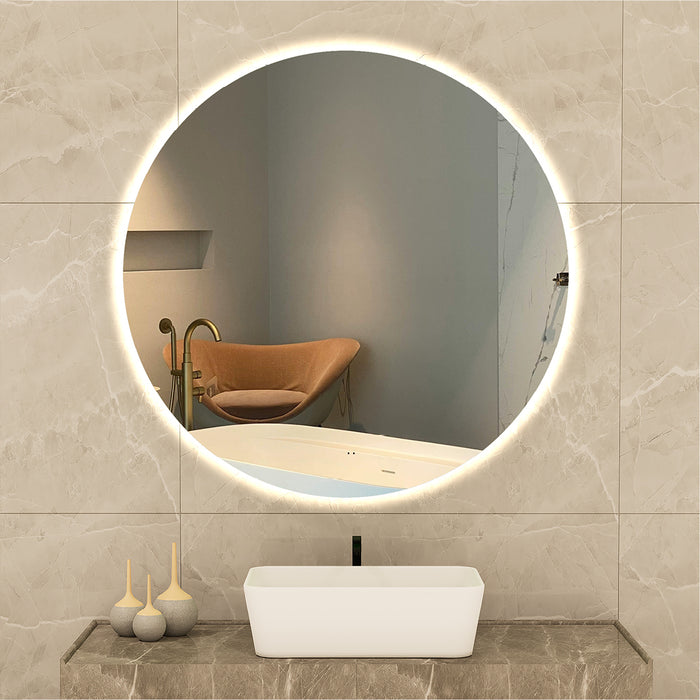 Halo Round Touchless 1000 LED Mirror - Three Light Temperatures