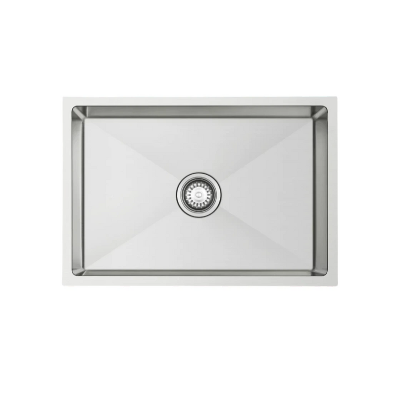 650 x 450 x 220mm Nano Glazed Brushed Stainless Steel Sink