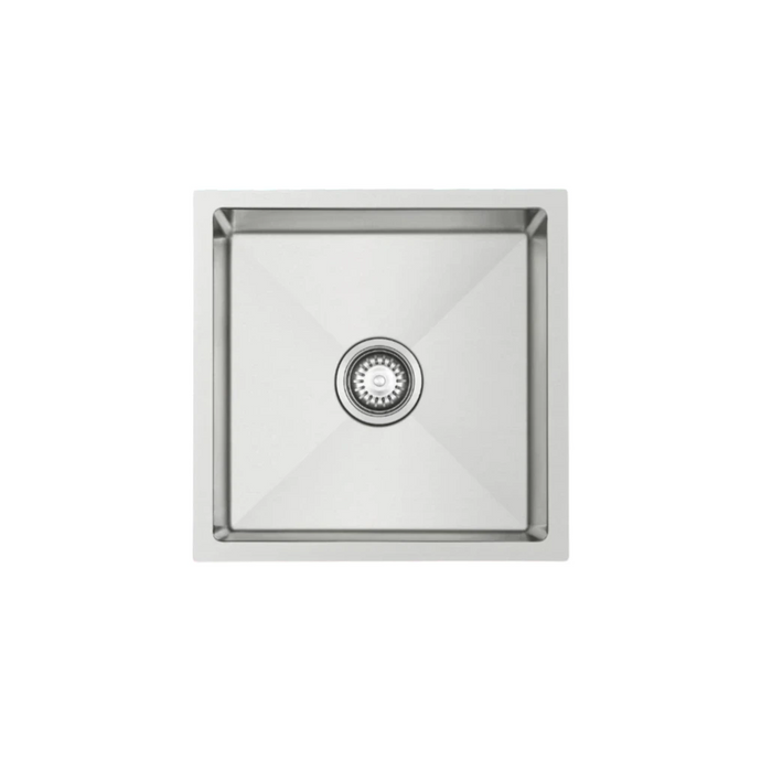 450 x 450 x 300mm Nano Glazed Brushed Stainless Steel Sink - Deep Bowl