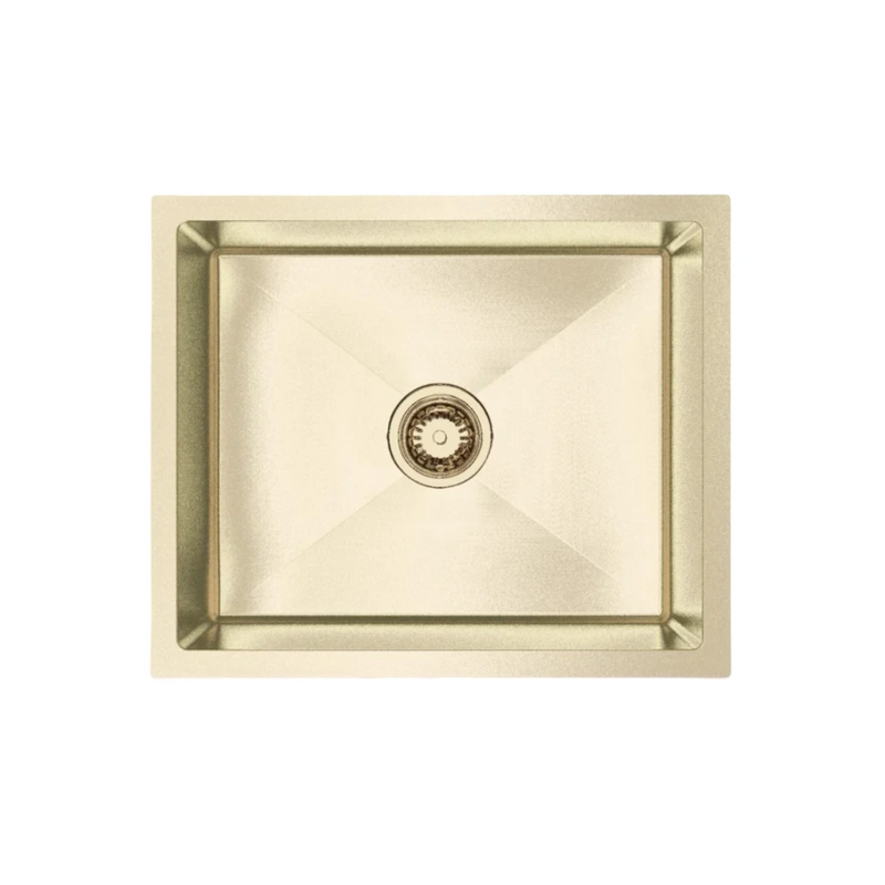 Brushed Light Gold 540 x 450 x 220mm Nano Glazed Sink