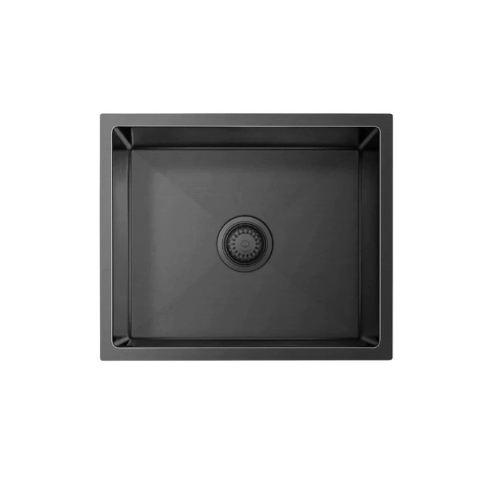 Brushed Gun Metal 540 x 450 x 300mm Nano Glazed Sink - Deep Bowl