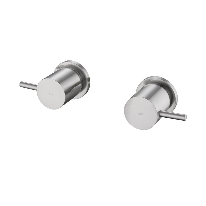 Classic Brushed Nickel Pin Wall Tap Set 1/4 Turn