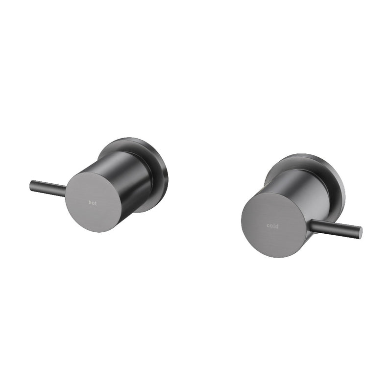 Classic Gun Metal Pin Wall Tap Set 1/4 Turn