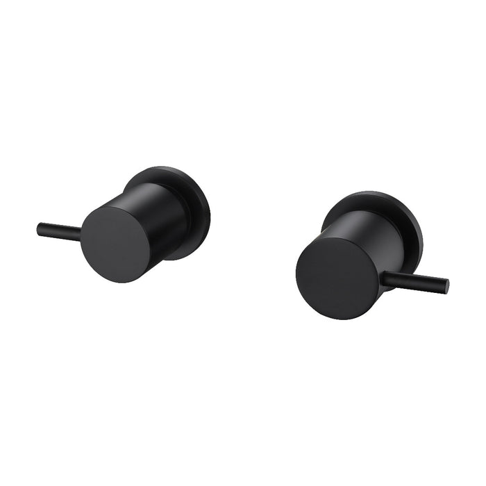 Classic Matte Black Pin Wall Tap Set 1/4 Turn