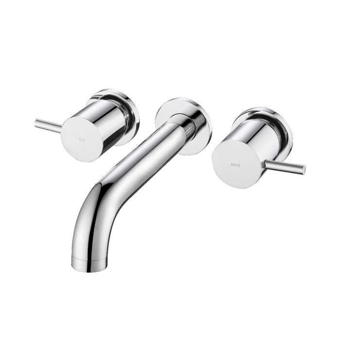 Classic Chrome Pin Wall Basin Set 1/4 Turn
