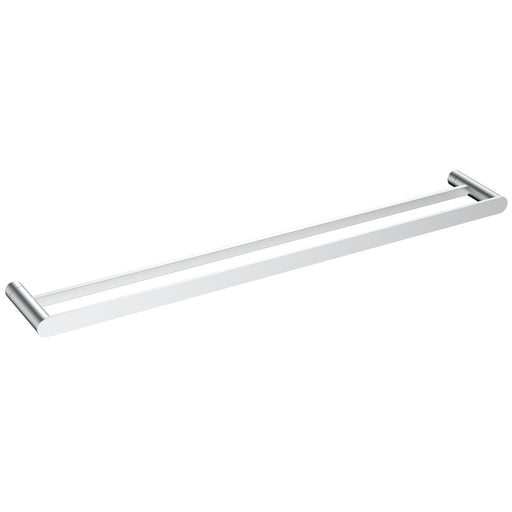 Classic Brushed Nickel 750mm Double Towel Holder - Acqua Bathrooms