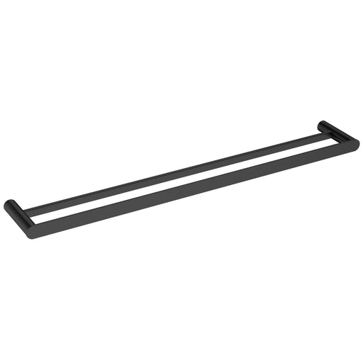 Classic Matte Black 750mm Double Towel Holder - Acqua Bathrooms