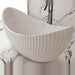 Coral Fluted 1800mm Matte White High End Designer Freestanding Bath - Acqua Bathrooms