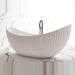Coral Fluted 1800mm Matte White High End Designer Freestanding Bath - Acqua Bathrooms