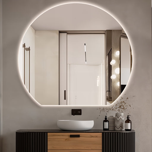 Cove Touchless 1200 x 1100 D Shape LED Mirror - Three Light Temperatures - Acqua Bathrooms