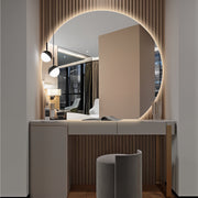 Cove Touchless 900 x 800 D Shape LED Mirror - Three Light Temperatures - Acqua Bathrooms