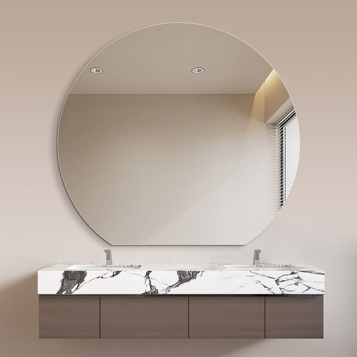 Cove 1200 x 1100 D Shape Polished Edge Mirror