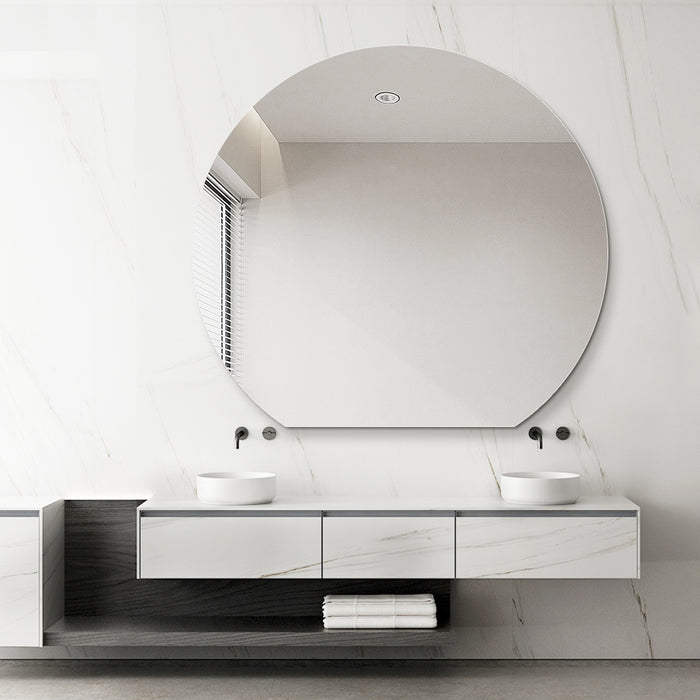 Cove 1200 x 1100 D Shape Polished Edge Mirror