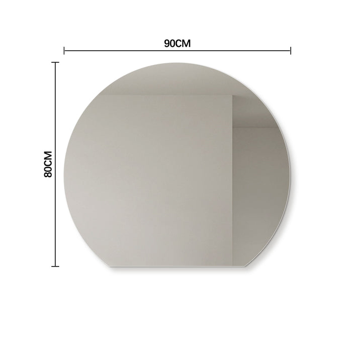 Cove 900 x 800 D Shape Polished Edge Mirror