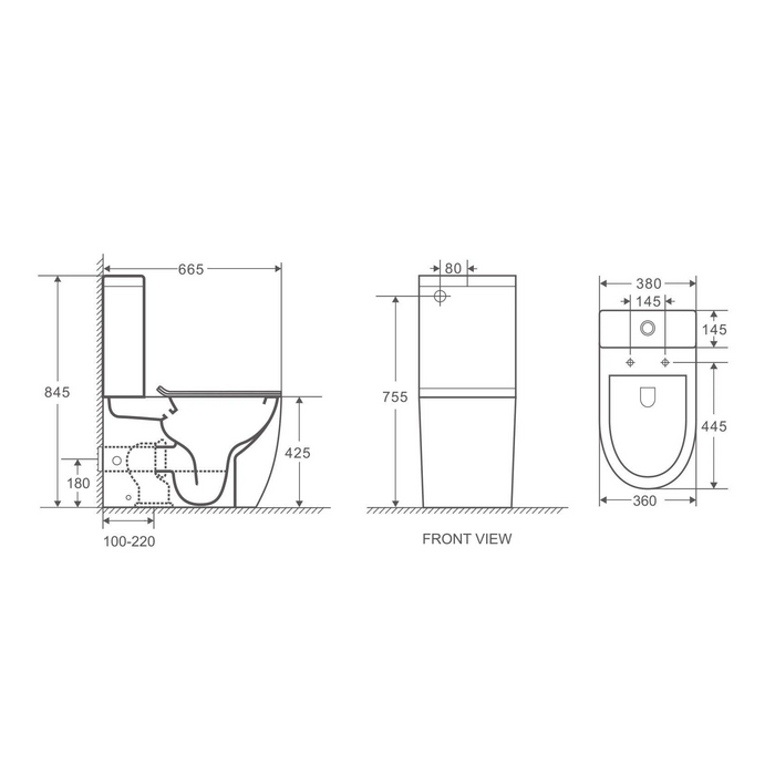 Cremona Torando Rimless Vortex  Toilet Suite - Acqua Bathrooms