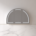 Cresta LED 1200 x 800mm Matte White Arched Shaving Cabinet - Acqua Bathrooms
