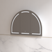 Cresta LED 1200 x 800mm Matte White Arched Shaving Cabinet - Acqua Bathrooms