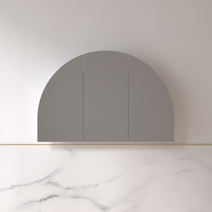 Cresta 1200 x 800mm Matte White Arched Shaving Cabinet - Acqua Bathrooms