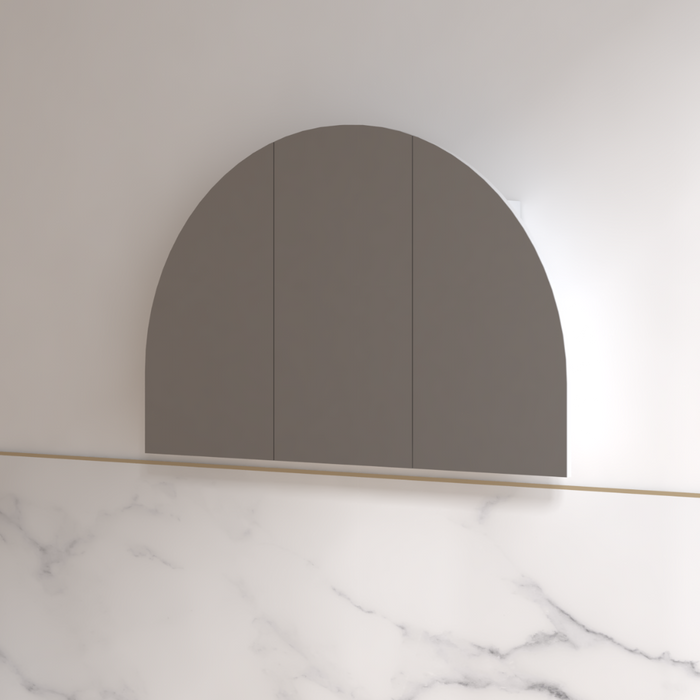 Cresta 1200 x 800mm Matte White Arched Shaving Cabinet - Acqua Bathrooms