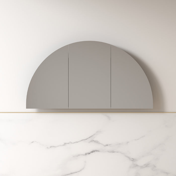 Cresta 1500 x 800mm Matte White Arched Shaving Cabinet
