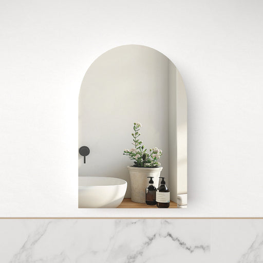 Cresta Matte White Arched Shaving Cabinet - Acqua Bathrooms