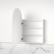Cresta Matte White Arched Shaving Cabinet - Acqua Bathrooms