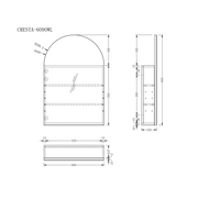 Cresta Matte White Arched Shaving Cabinet - Acqua Bathrooms