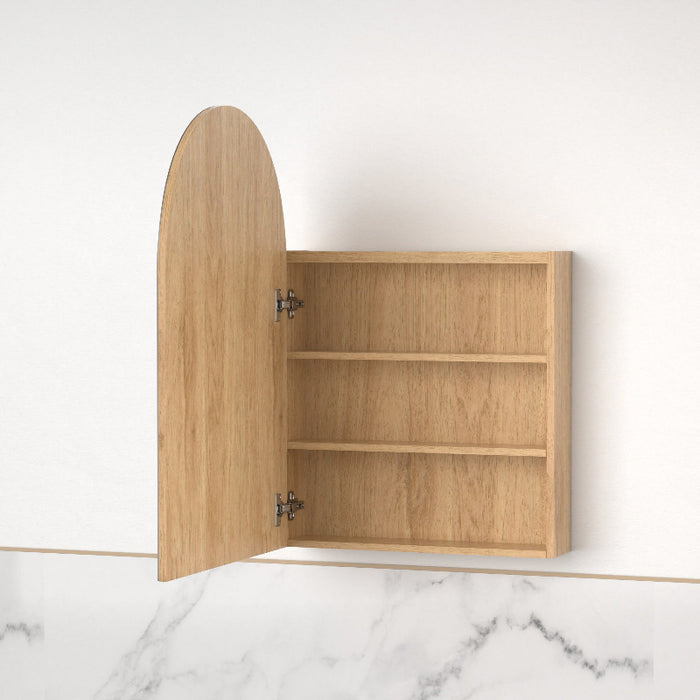 Cresta Light Walnut Arched Shaving Cabinet - Acqua Bathrooms