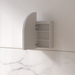 Cresta LED 900 x 800mm Matte White Arched Shaving Cabinet - Acqua Bathrooms