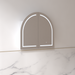 Cresta LED 900 x 800mm Matte White Arched Shaving Cabinet - Acqua Bathrooms