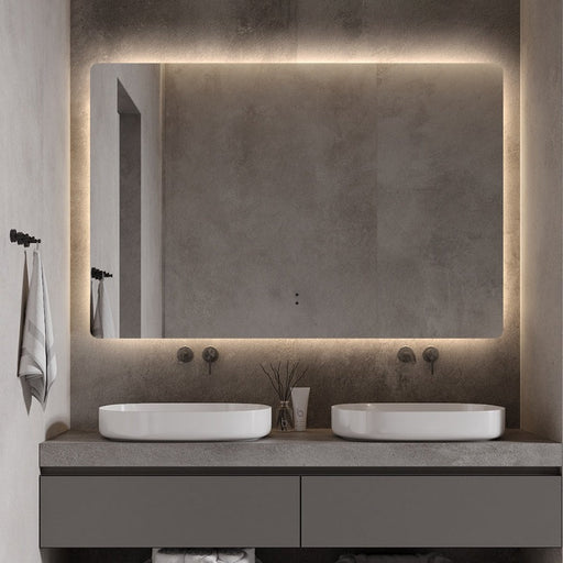 Indulge | Curva Rectangle 1200 x 800 Touchless LED Mirror  - Three Light Temperatures - Acqua Bathrooms