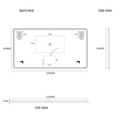 Indulge | Curva Rectangle 1500 x 800 Touchless LED Mirror  - Three Light Temperatures - Acqua Bathrooms