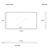 Indulge | Curva Rectangle 1500 x 800 Touchless LED Mirror  - Three Light Temperatures - Acqua Bathrooms