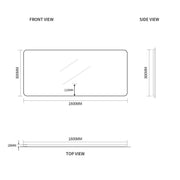 Indulge | Curva Rectangle 1800 x 800 Touchless LED Mirror  - Three Light Temperatures - Acqua Bathrooms