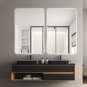 Indulge | Curva Rectangle 450 x 700 Touchless LED Mirror  - Three Light Temperatures - Acqua Bathrooms