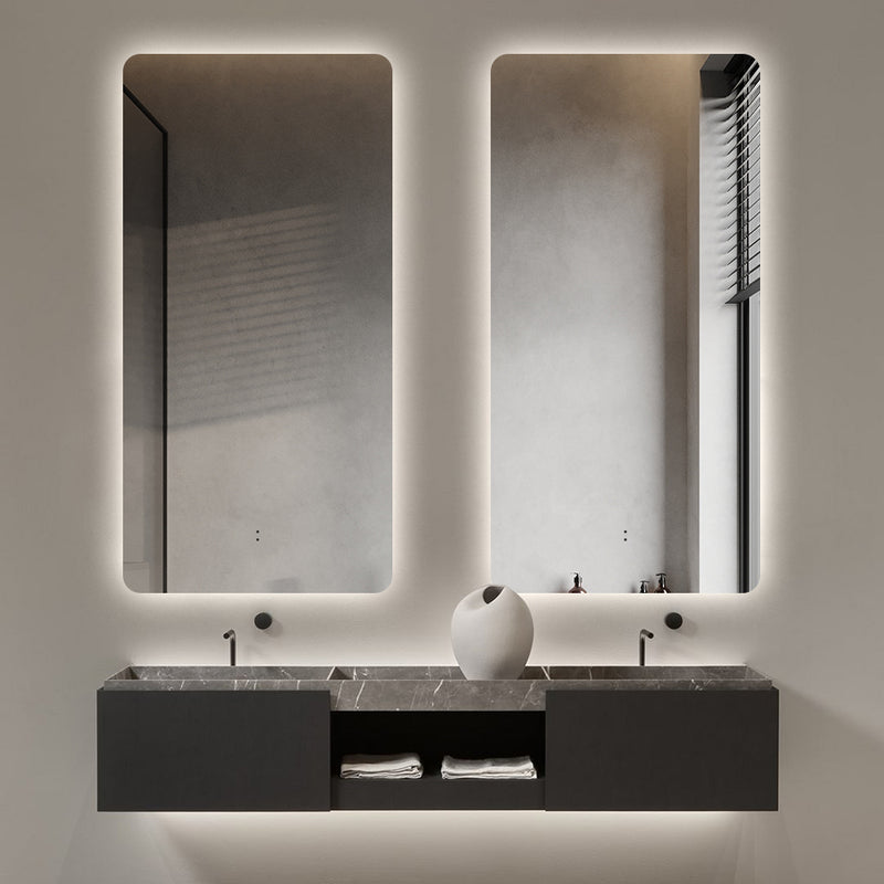 Curva Rectangle 450 x 900 Touchless LED Mirror  - Three Light Temperatures