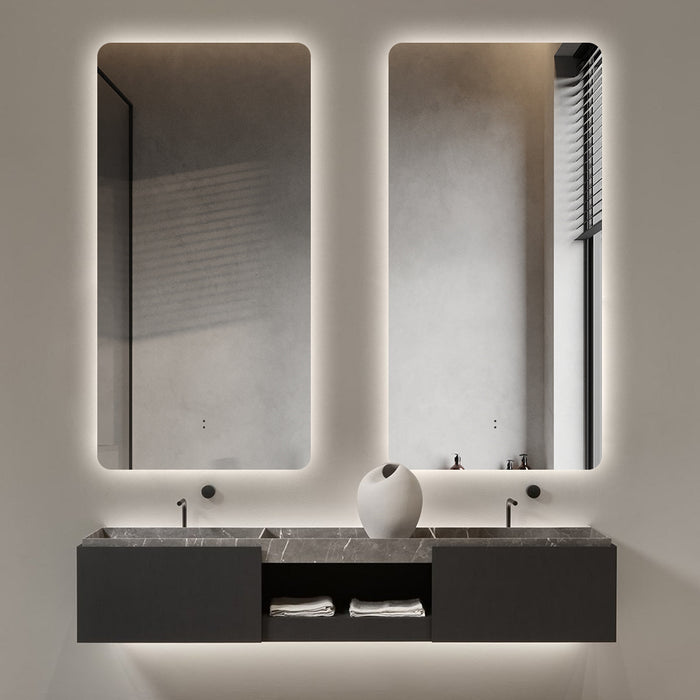 Curva Rectangle 450 x 900 Touchless LED Mirror  - Three Light Temperatures