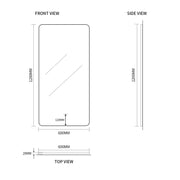Indulge | Curva Rectangle 600 x 1200 Touchless LED Mirror  - Three Light Temperatures - Acqua Bathrooms