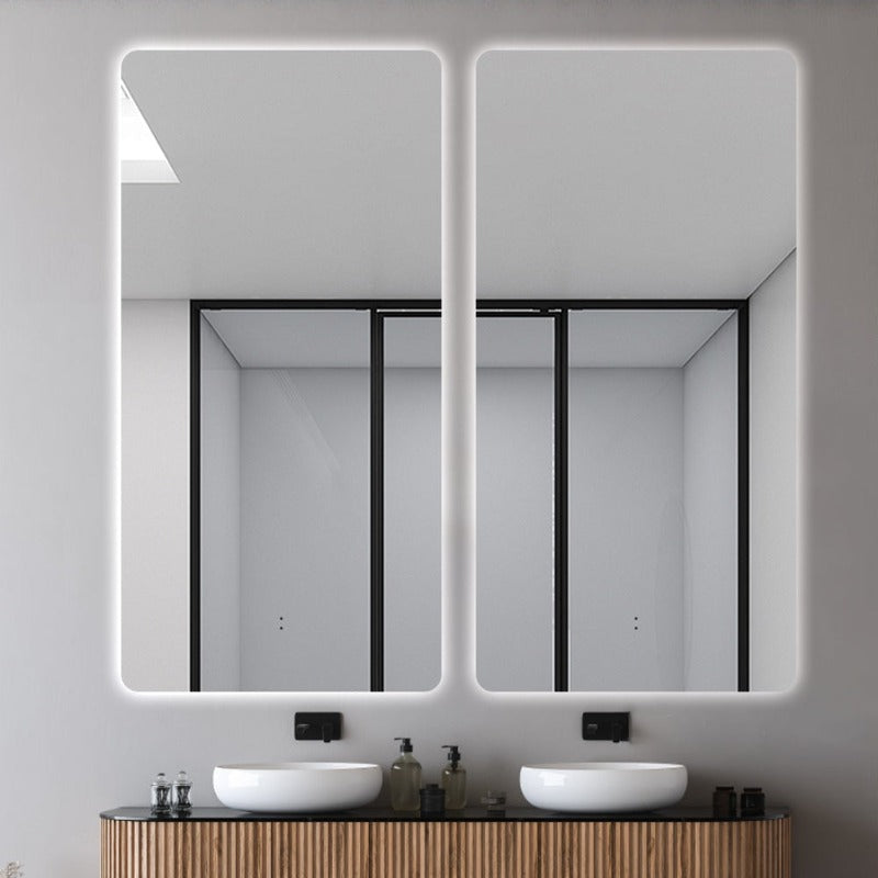 Indulge | Curva Rectangle 600 x 1200 Touchless LED Mirror  - Three Light Temperatures - Acqua Bathrooms