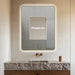 Indulge | Curva Rectangle Brushed Gold 600 x 800 Touchless LED Mirror  - Three Light Temperatures - Acqua Bathrooms