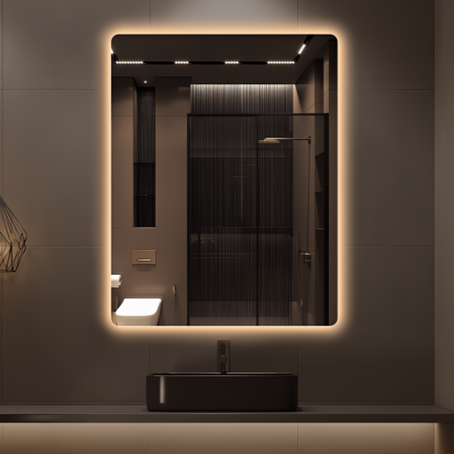 Curva Rectangle 700 x 900 Touchless LED Mirror  - Three Light Temperatures - Acqua Bathrooms