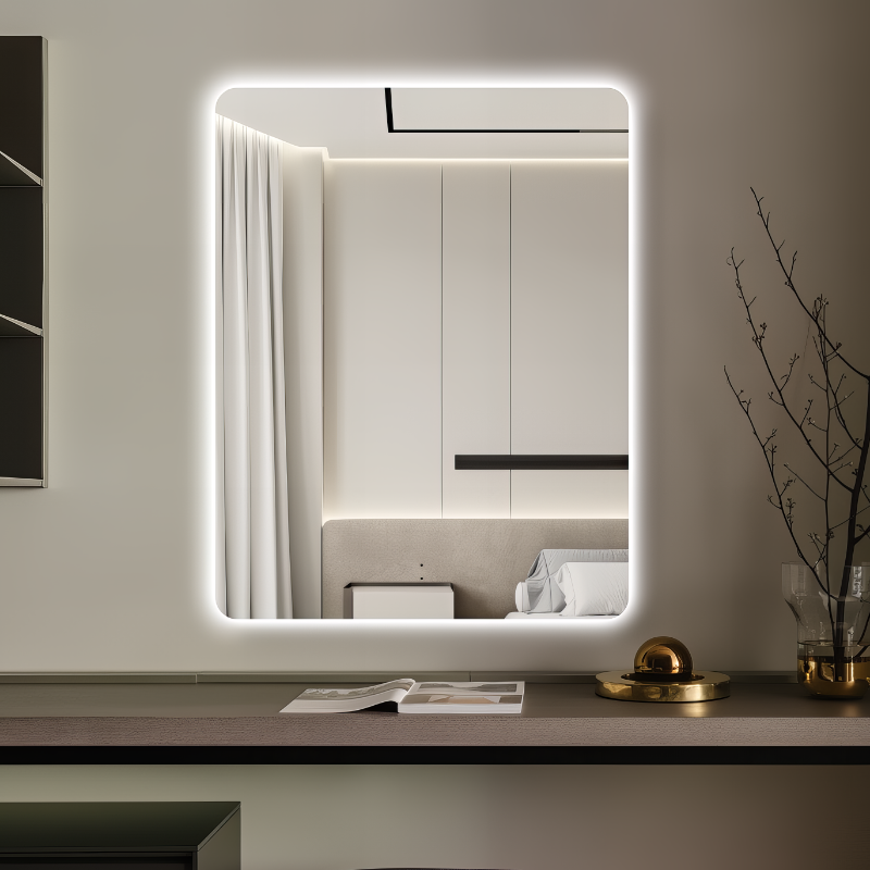 Curva Rectangle 700 x 900 Touchless LED Mirror  - Three Light Temperatures - Acqua Bathrooms