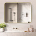Indulge | Curva Square 700 x 900 Brushed Gold Framed Mirror - Acqua Bathrooms