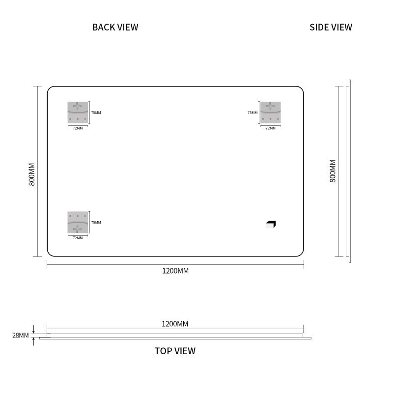 Indulge | Curva 1200 x 800 Edge Mirror - Acqua Bathrooms