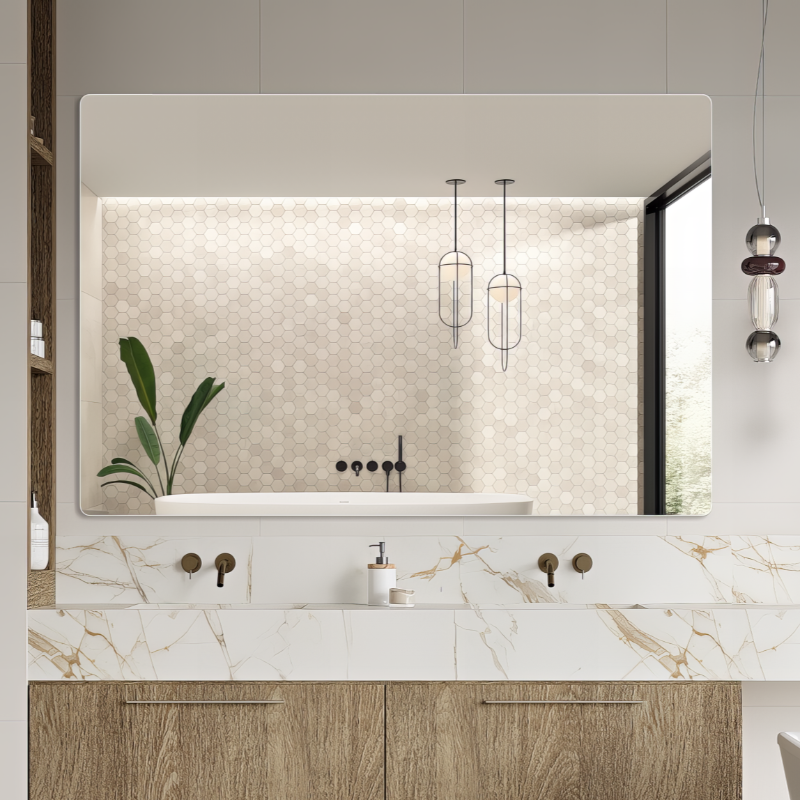 Curva 1200 x 800 Edge Mirror - Acqua Bathrooms
