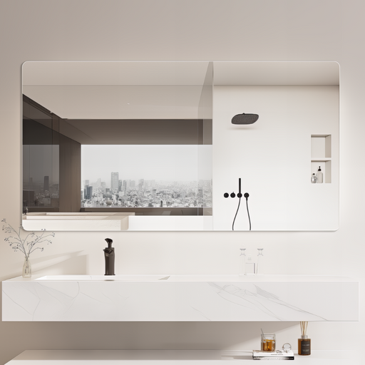 Curva 1500 x 800 Edge Mirror - Acqua Bathrooms