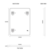Indulge | Curva 600 x 800 Polished Edge Mirror - Acqua Bathrooms