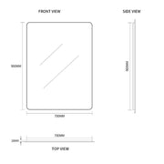 Indulge | Curva 700 x 900 Polished Edge Mirror - Acqua Bathrooms